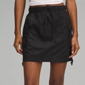 Lululemon Nylon cargo mini skirt black, size XS, worn once, like new